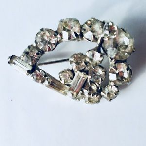 Vintage Rhinestone Diamond Pin Brooch